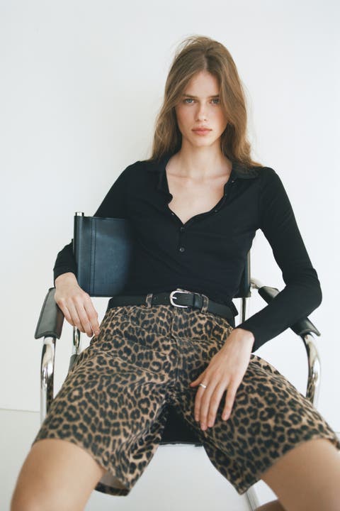 Denim bermuda shorts