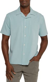 7 Diamonds Vance Textured Stretch Camp Shirt