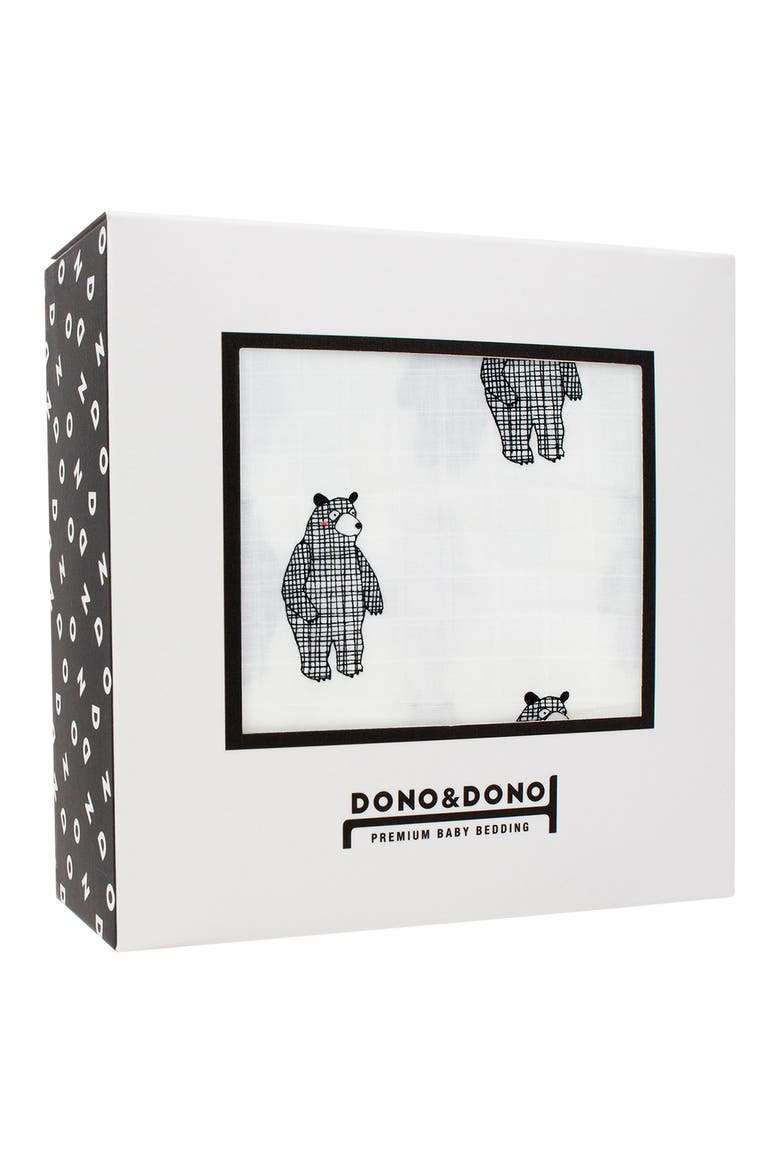 Hooded Towel & Muslin Cloth Set, Alternate, color, BIG BEAR