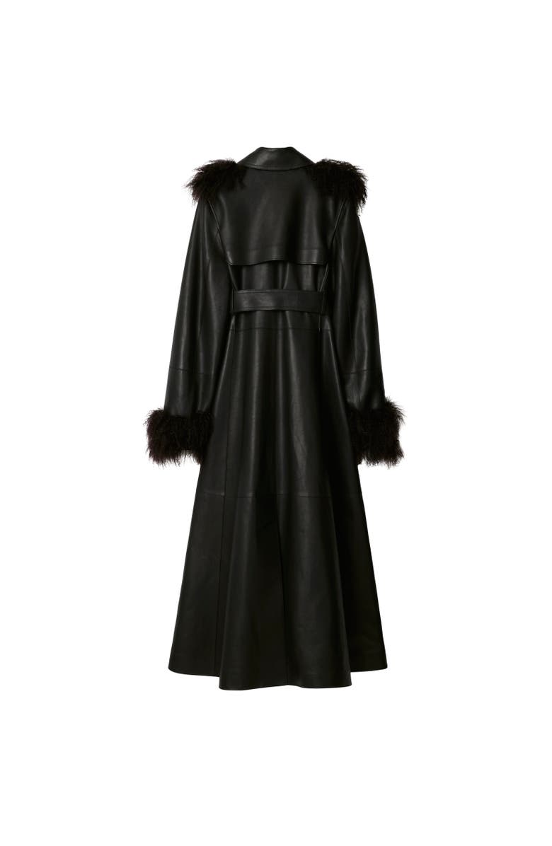 Burberry Long Leather Trench Coat, Alternate, color, 
