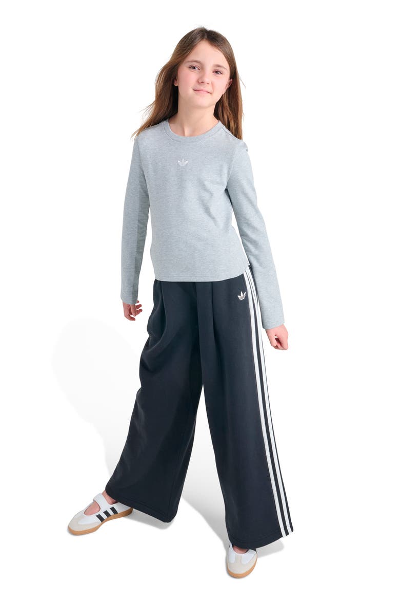 Kids' Logo Detail Sweatshirt, Alternate, color, GREY HEATHER
