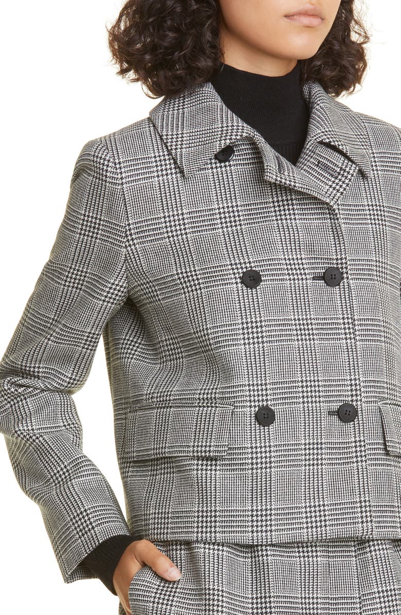 Max Mara Facella Houndstooth Check Virgin Wool Jacket, Alternate, color, 