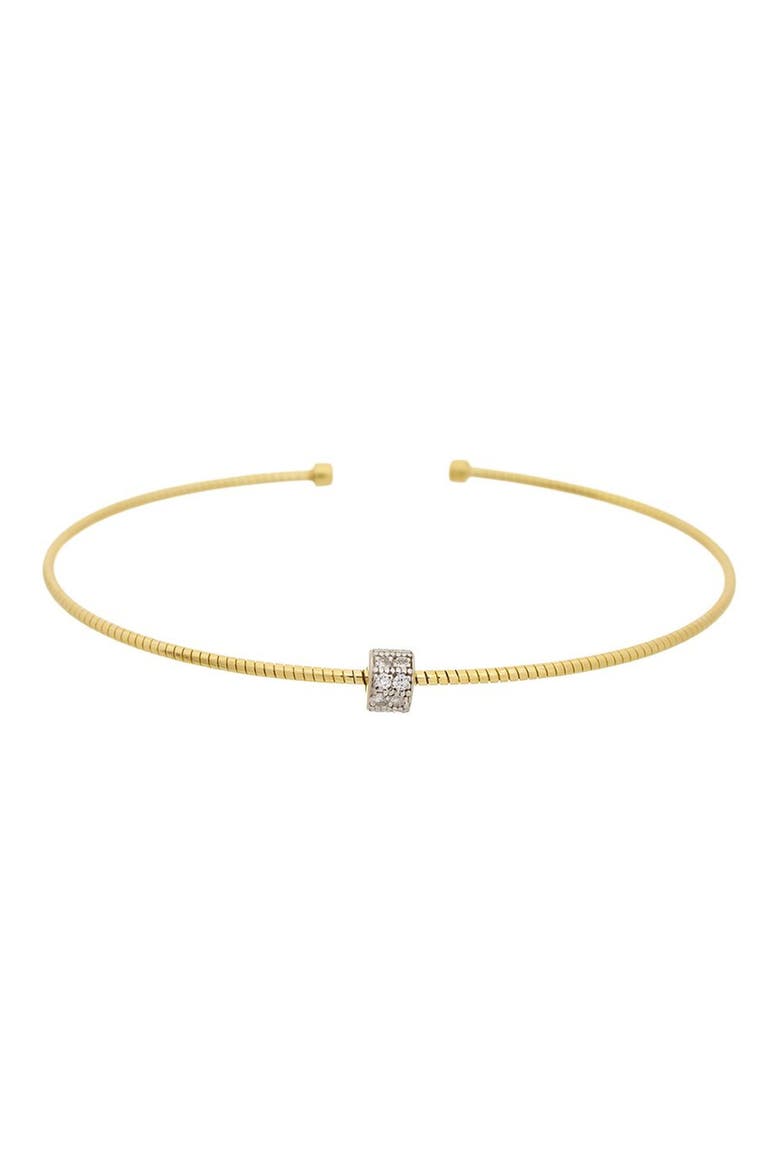 Diamond Cuff Bangle, Main, color, YELLOW