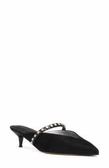 McQueen Stud Pointed Toe Mary Jane Mule