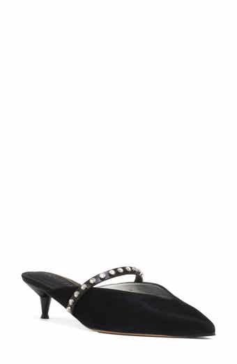 McQueen Stud Pointed Toe Mary Jane Mule