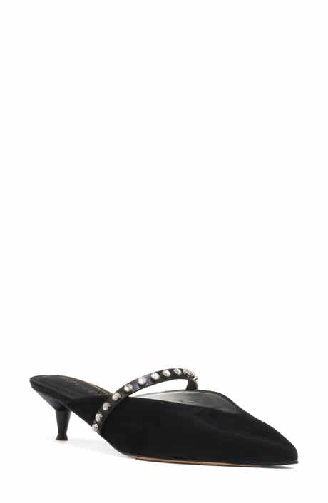 McQueen Stud Pointed Toe Mary Jane Mule