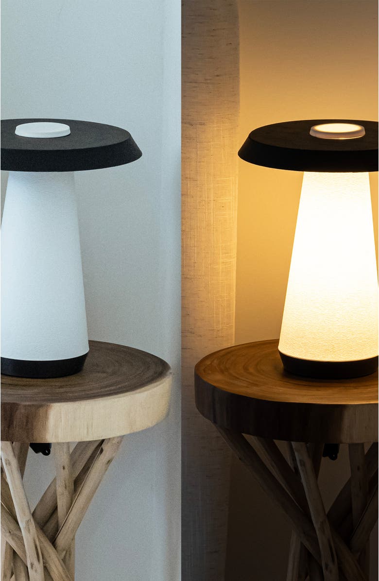 JONATHAN Y Bruno 12.25" Mid-Century Minimalist Plant-Based PLA 3D Printed Dimmable LED Table Lamp, Alternate, color,