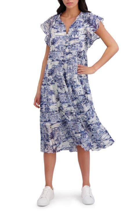 Flutter Sleeve Babydoll Dress