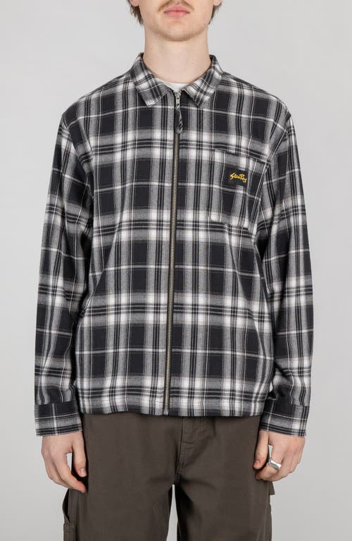 STAN RAY STAN RAY PLAID ZIP-UP SHIRT