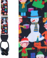 Trafalgar Happy Holidays Children's Gift Exchange Silk Button End Suspenders