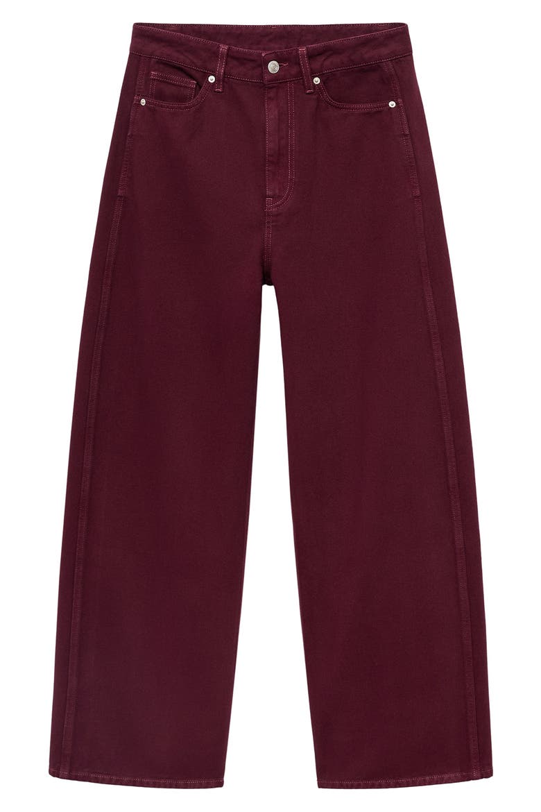 High Waist Balloon Jeans, Alternate, color, WINE