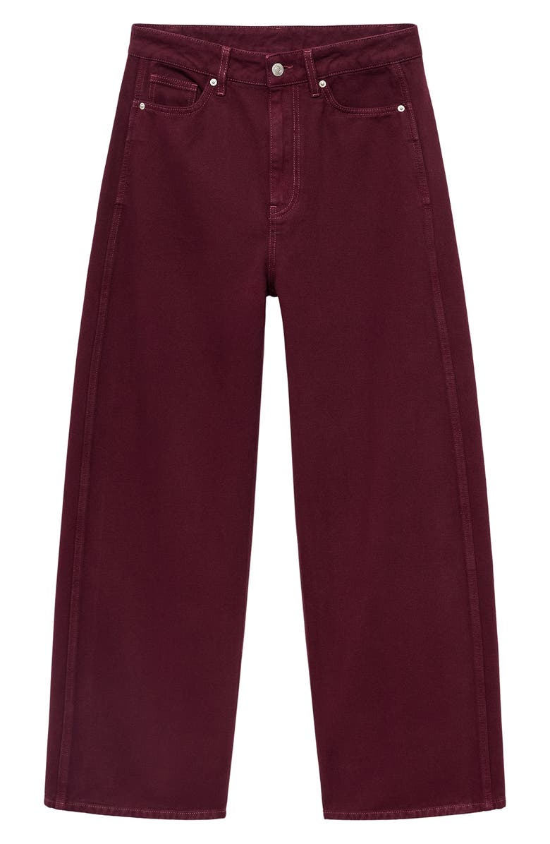 MANGO High Waist Balloon Jeans, Alternate, color, Wine