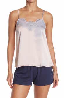 JUST ONE Woven Lace Trim Cami