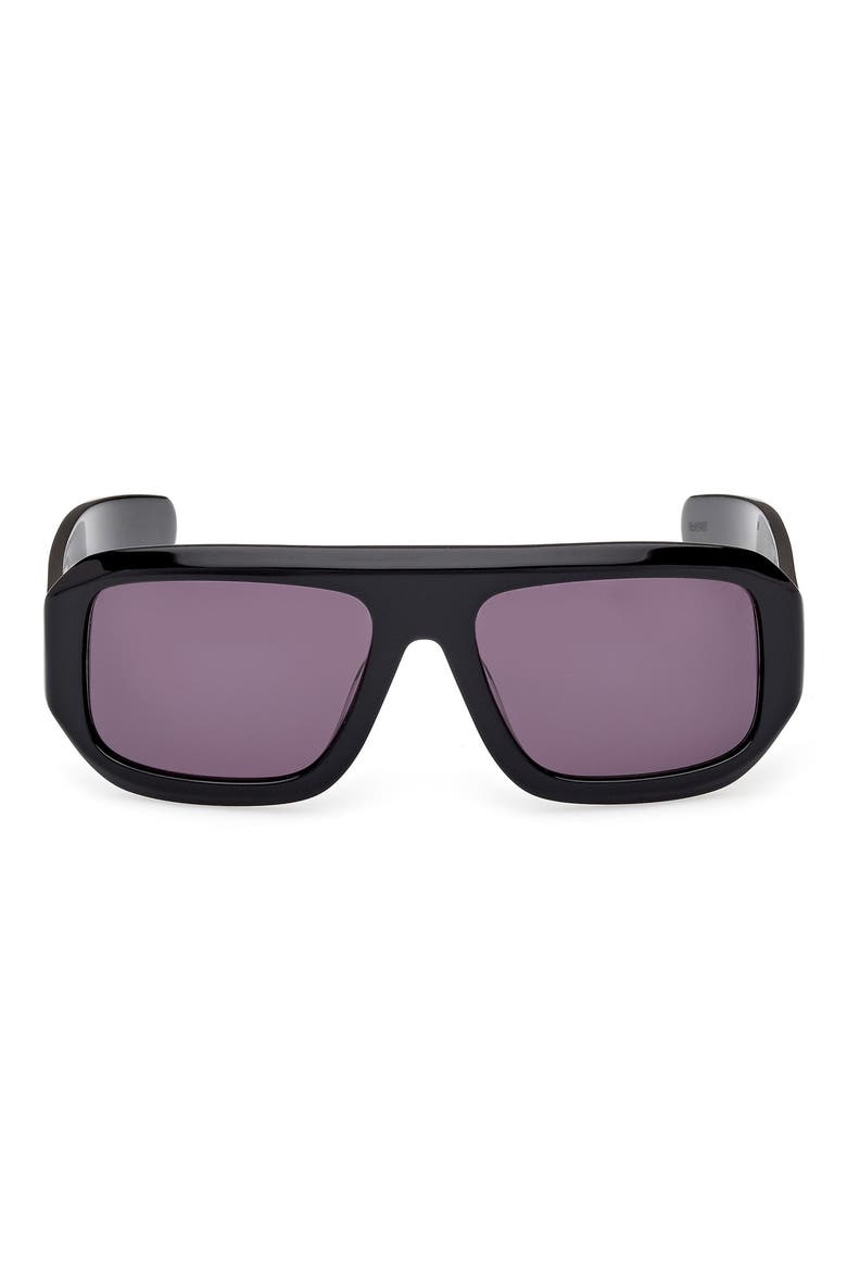 58MM Navigator Sunglasses, Main, color, SHINY BLACK / SMOKE