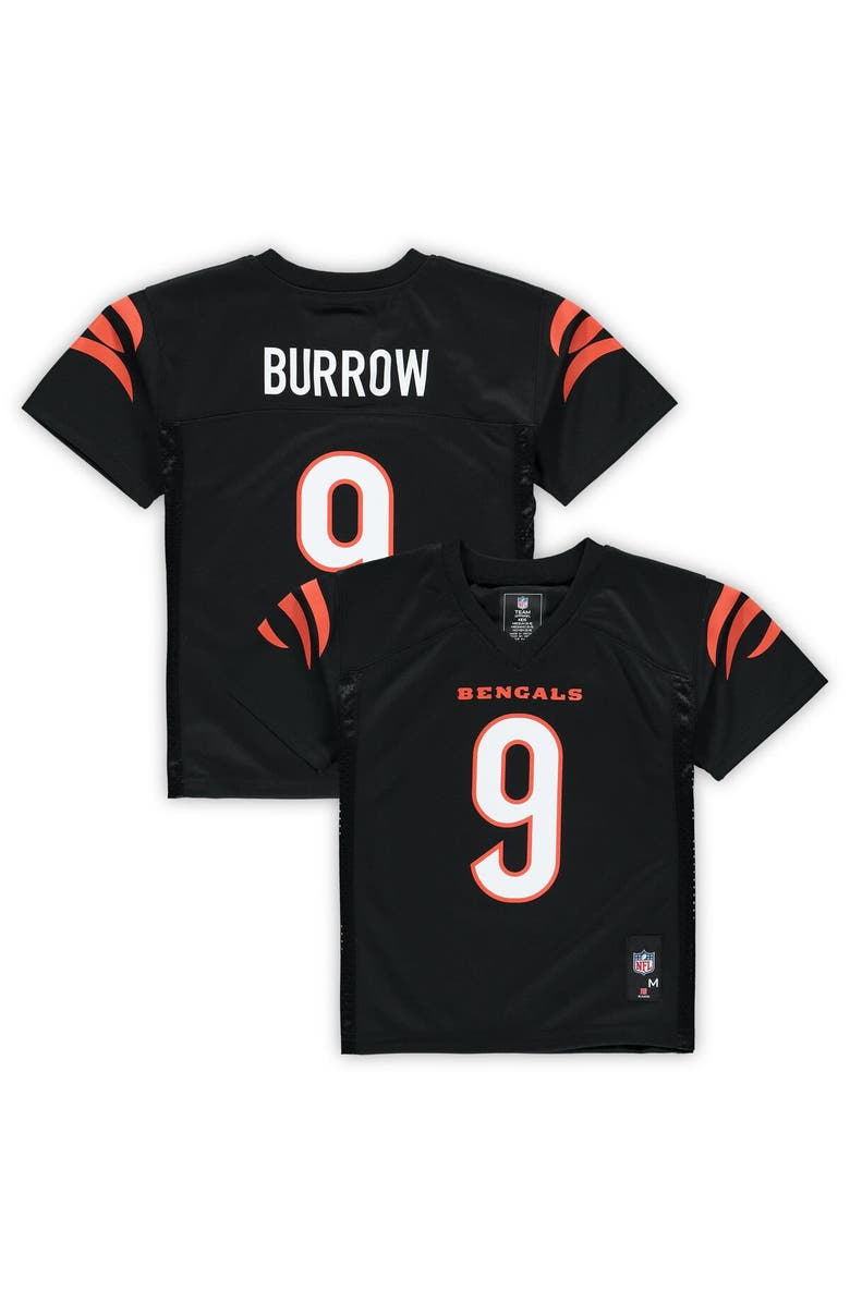 Outerstuff Preschool Joe Burrow Black Cincinnati Bengals Replica Player Jersey, Main, color, Black