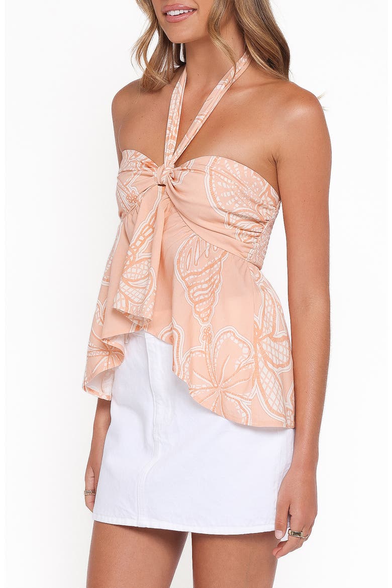 Klara Halter Top, Alternate, color, PEACH FLORAL