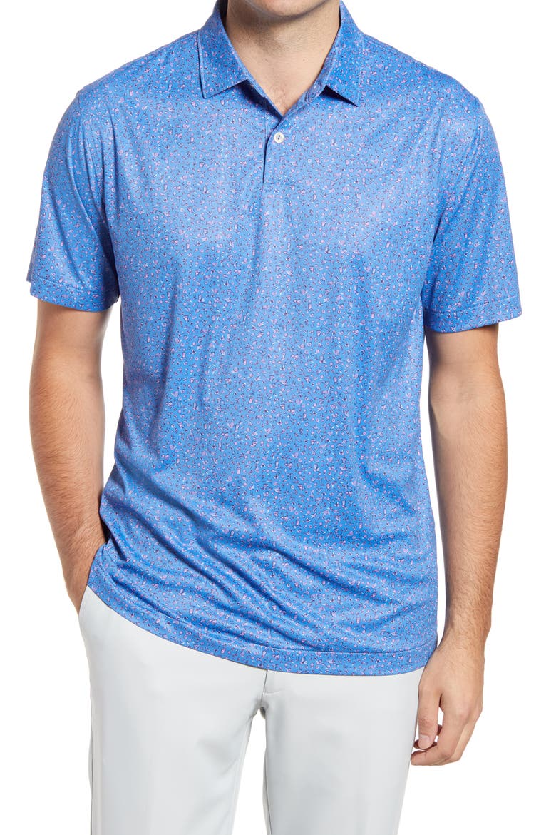 Featherweight Citrus Performance Golf Polo, Main, color, BLUE RIVER