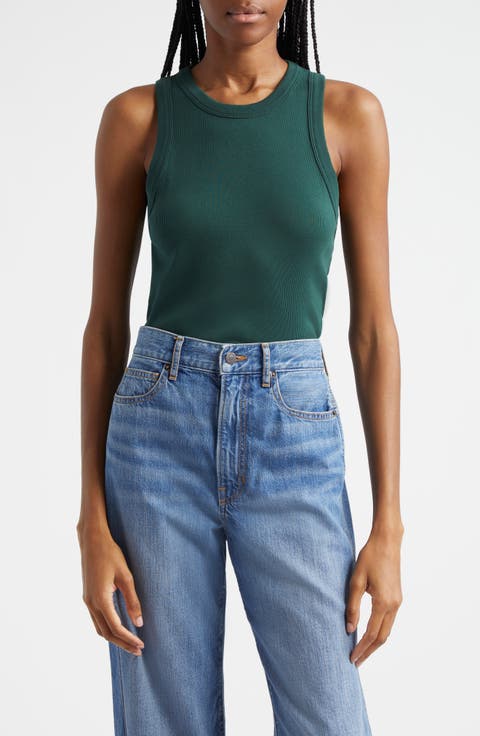 Jordyn Rib Cotton Crop Tank