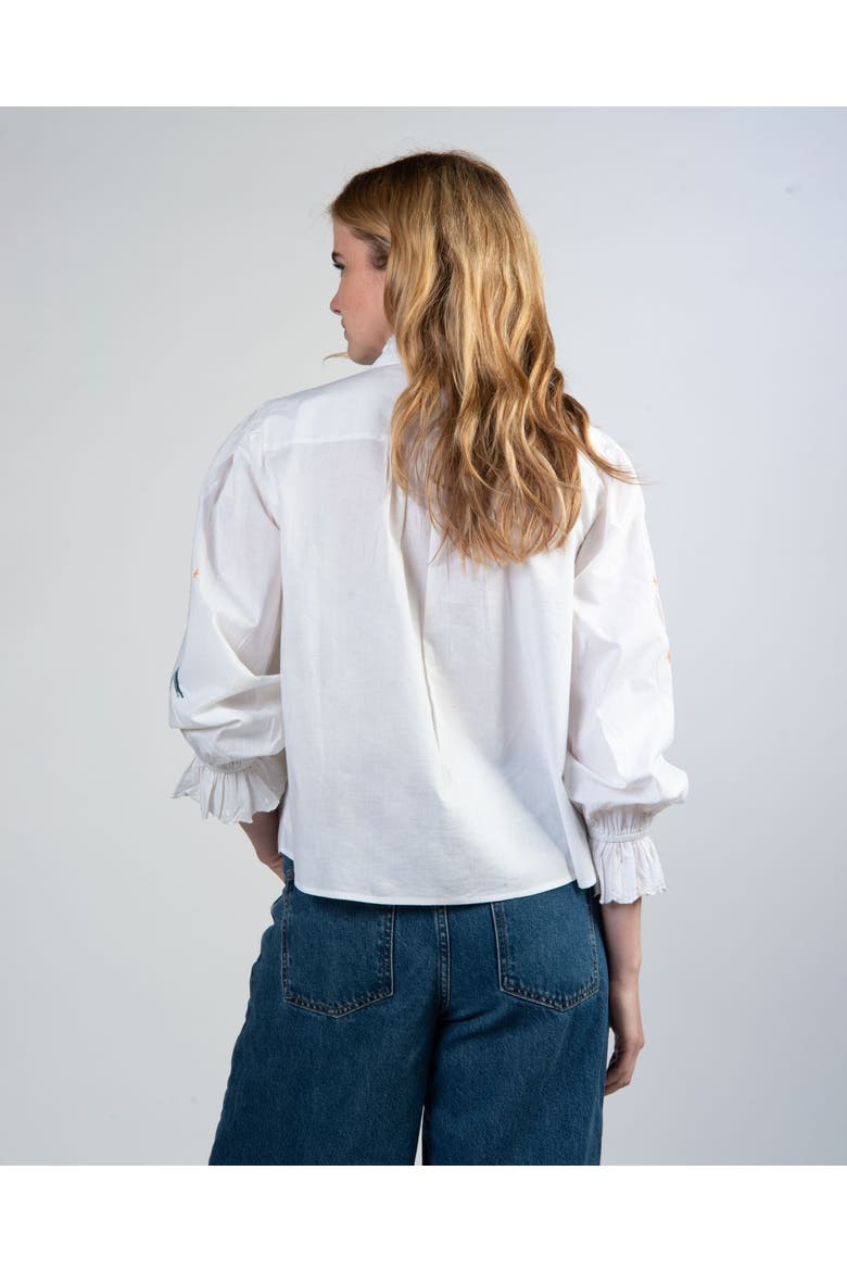 Clover Equestrian Blouse, Alternate, color, White
