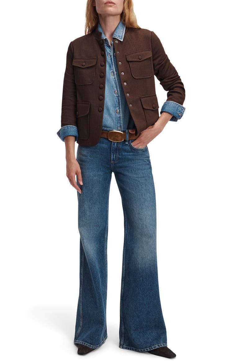 Mercer Ponte Jacquard Blazer, Alternate, color, BROWN MULTI