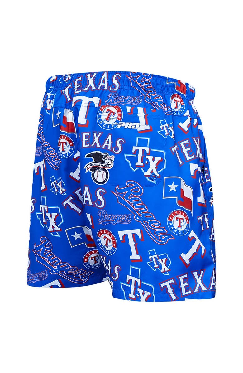PRO STANDARD Men's Pro Standard Royal Texas Rangers Toss Logo Woven Shorts, Alternate, color, Royal
