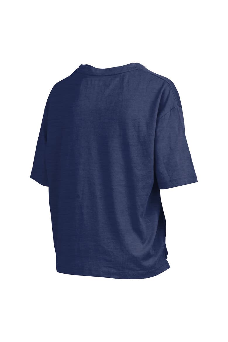 Women's Pressbox Navy Ole Miss Rebels Nelson Arch Over Logo Waist Length Oversized Slub T-Shirt, Alternate, color, Navy