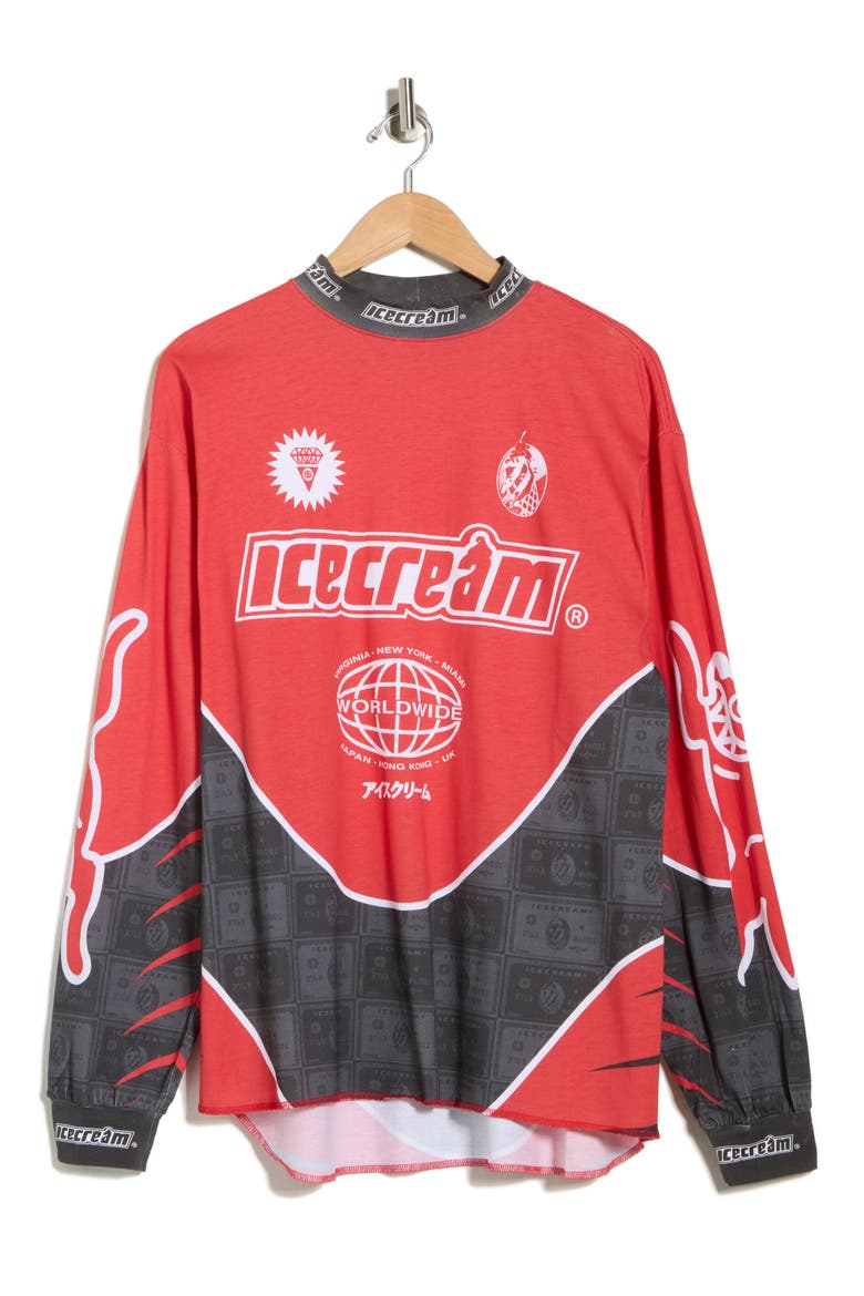 Worldwide Moto Long Sleeve Graphic T-Shirt, Alternate, color, FIERY RED