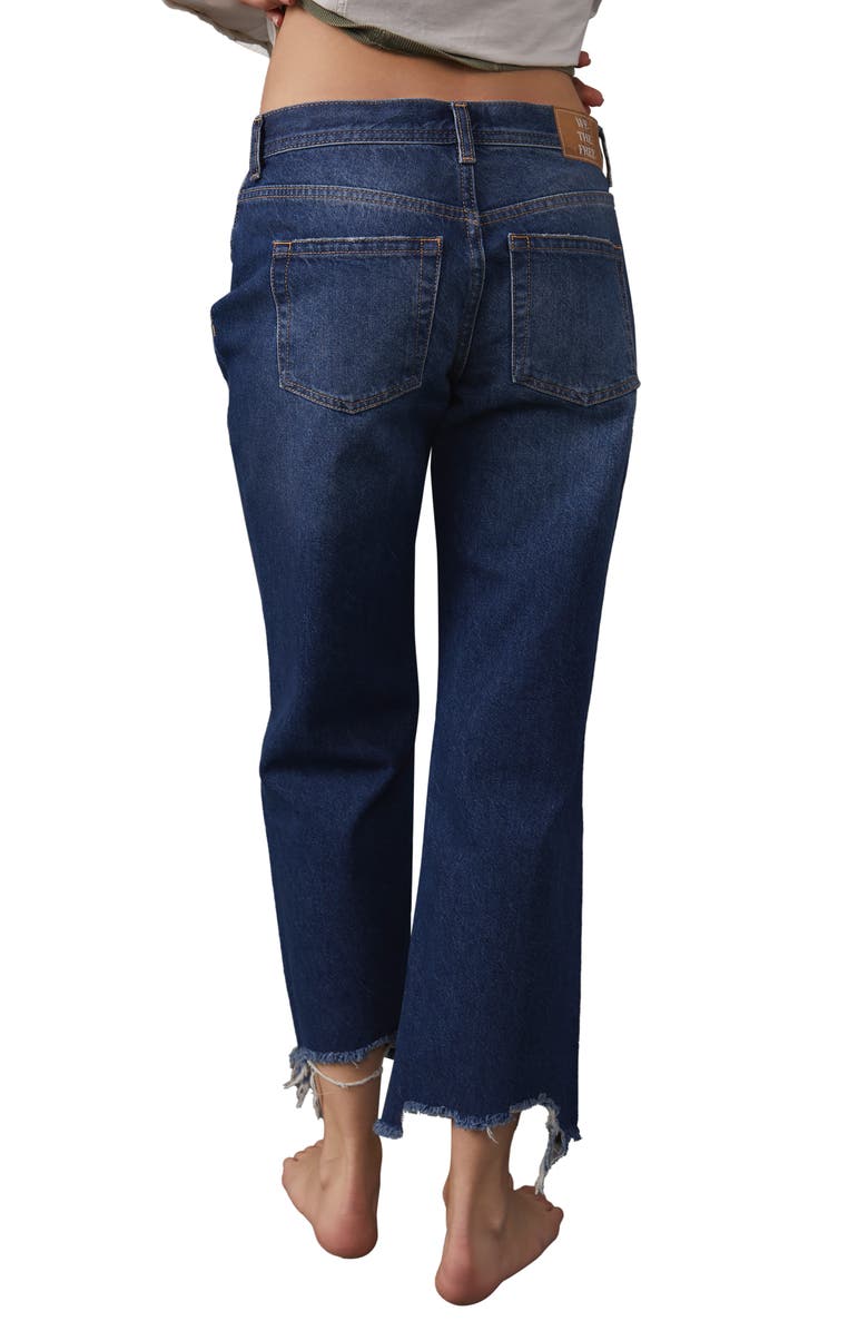 Free People We the Free Maggie Ripped Ankle Straight Leg Jeans, Alternate, color, 