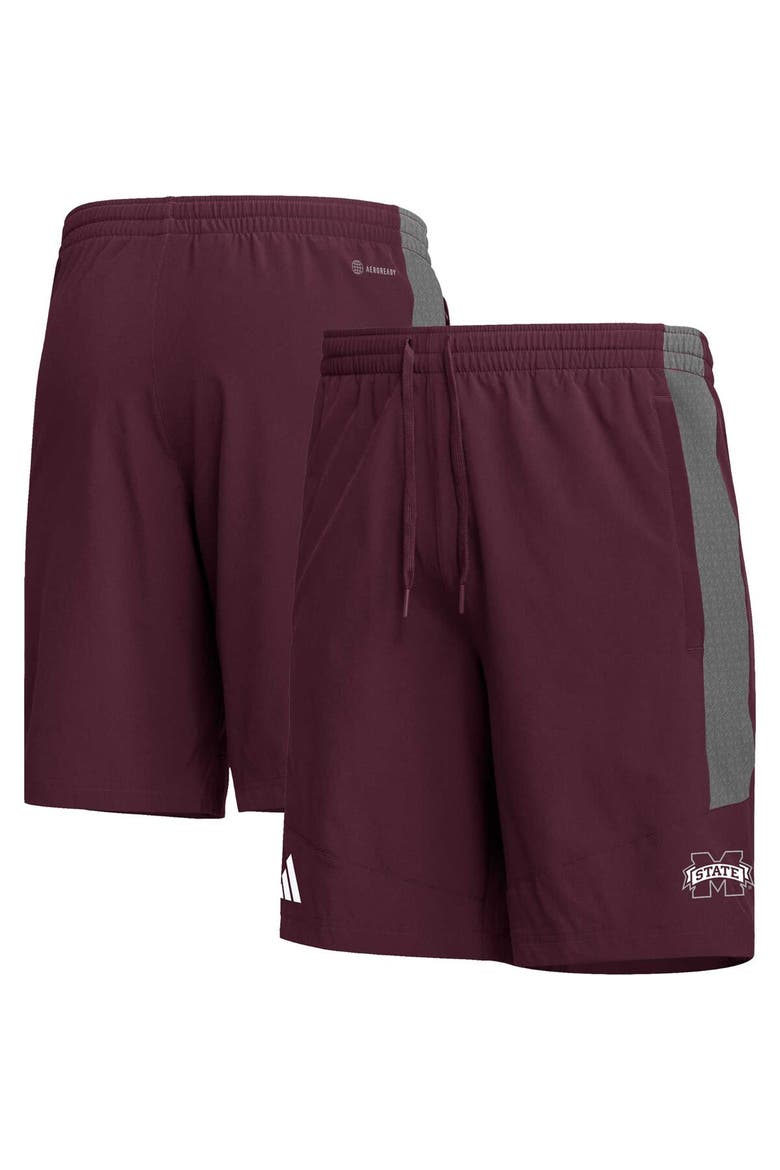 Men's adidas Maroon Mississippi State Bulldogs AEROREADY Shorts, Alternate, color, Maroon