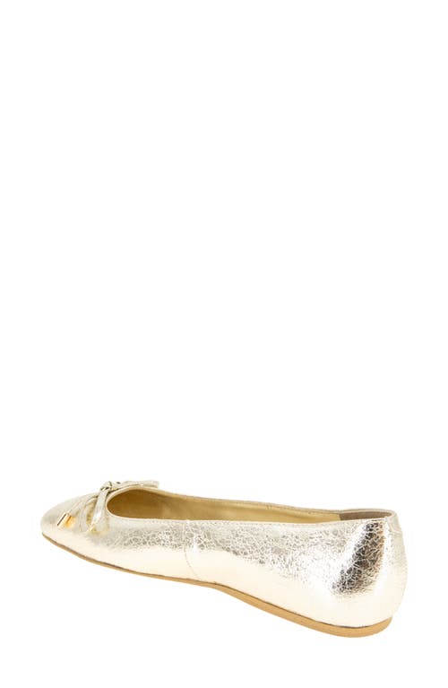 Bcbg Hartly Cap Toe Ballet Flat In Silver