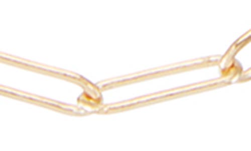 Fuzion Creations Paper Clip Chain Necklace In Yellow