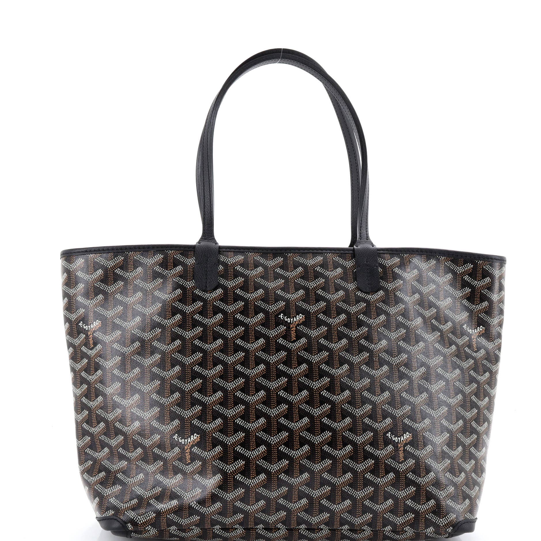 Pre-Owned Goyard Artois Tote Coated Canvas PM, Main, color, Black