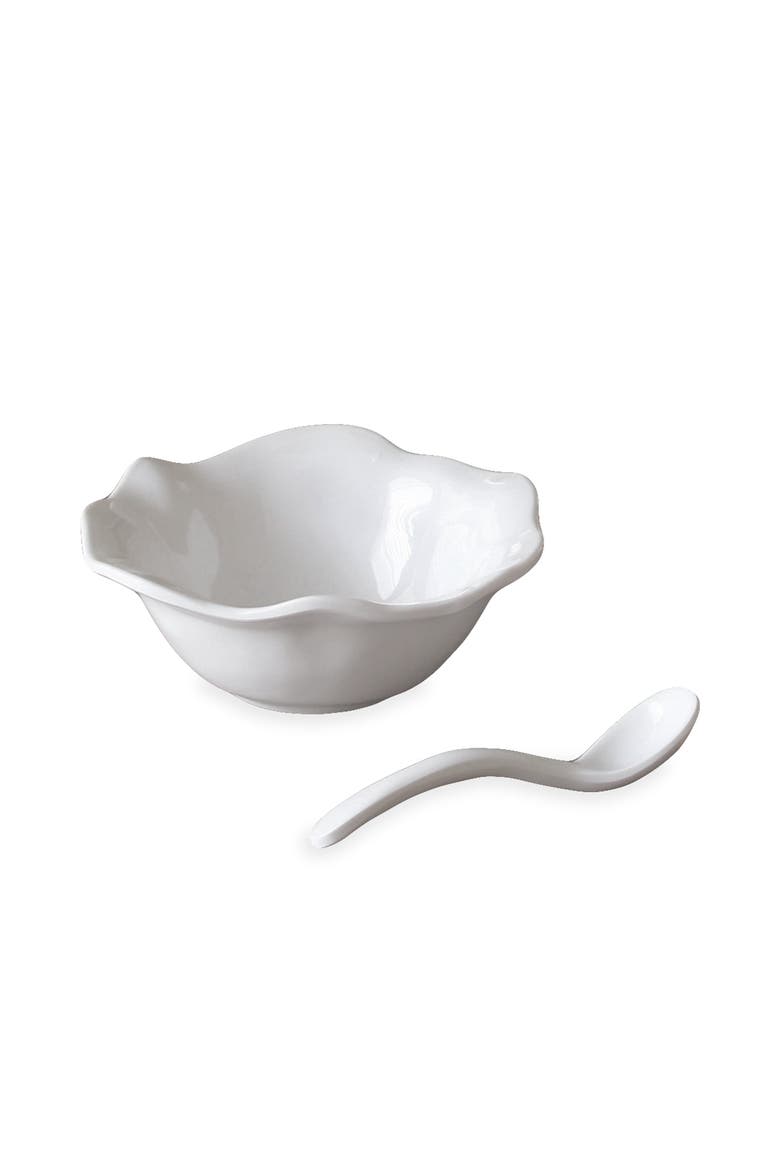 Vida Havana Mini Bowl with Spoon, Main, color, White