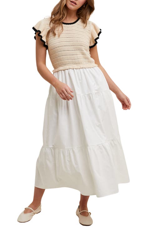 Mixed Media Midi Dress