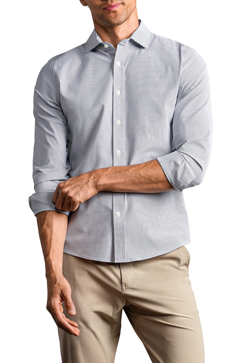 State of Mind Grid Check Slim Fit Button-Up Shirt, Main, color, ASPHALT GRID