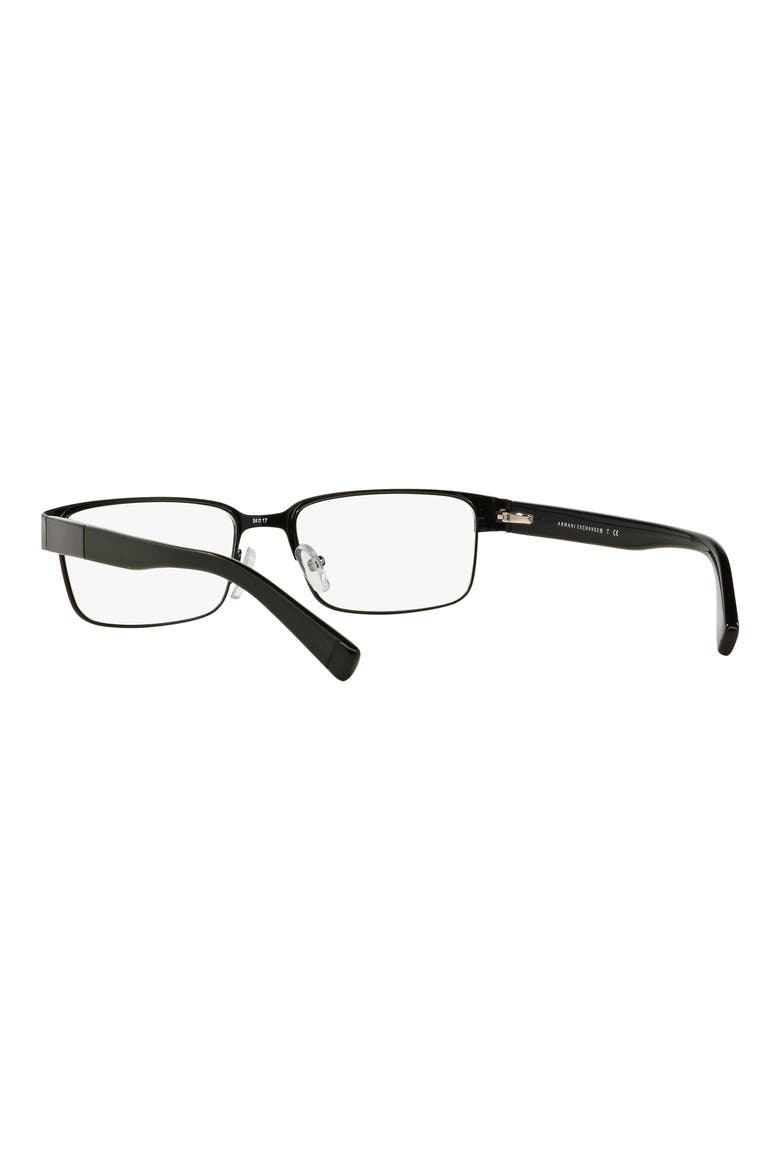 54mm Rectangle optical glasses, Alternate, color, SHINY BLACK
