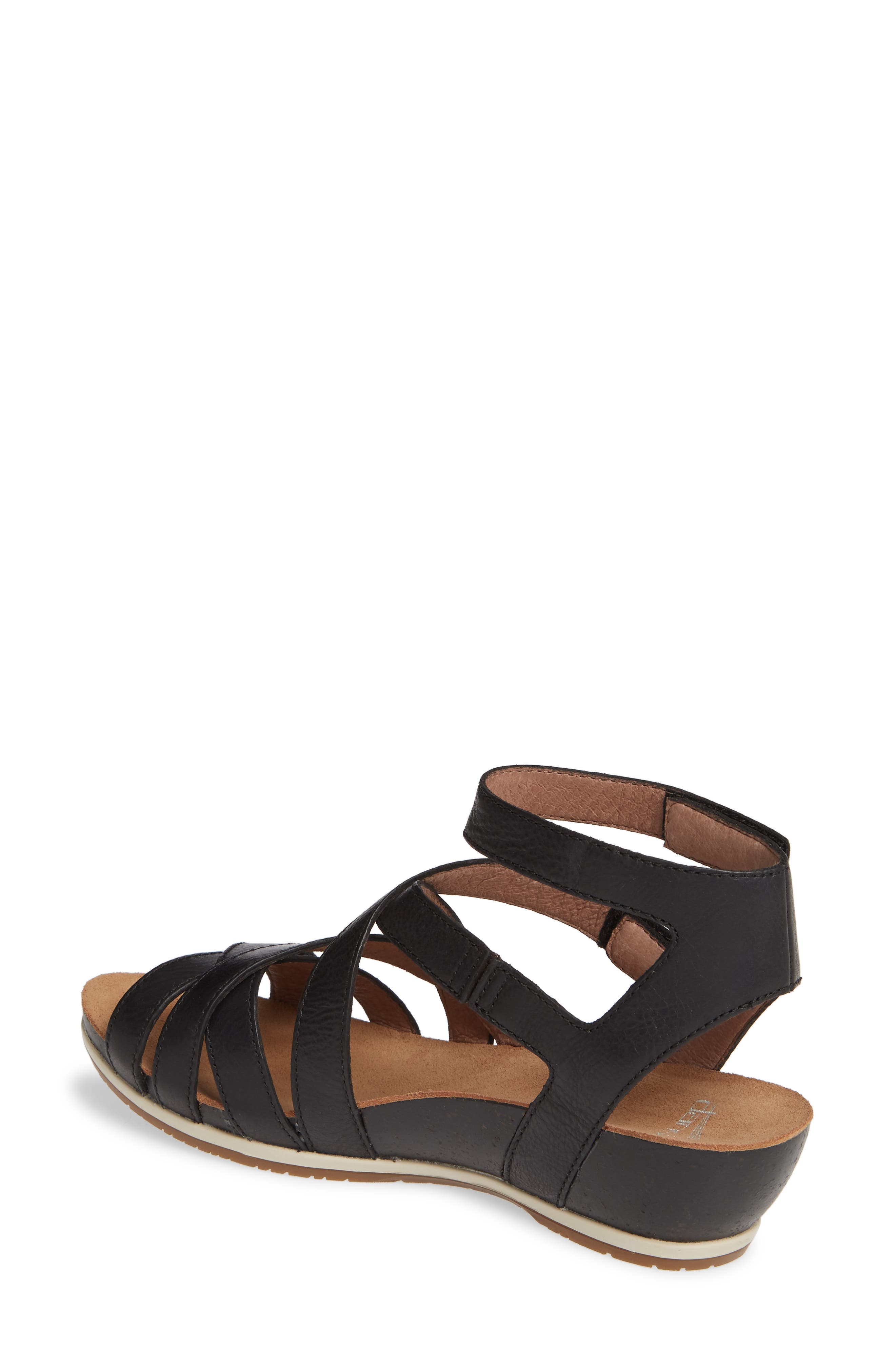 Veruca Sandal, Alternate, color, BLACK LEATHER