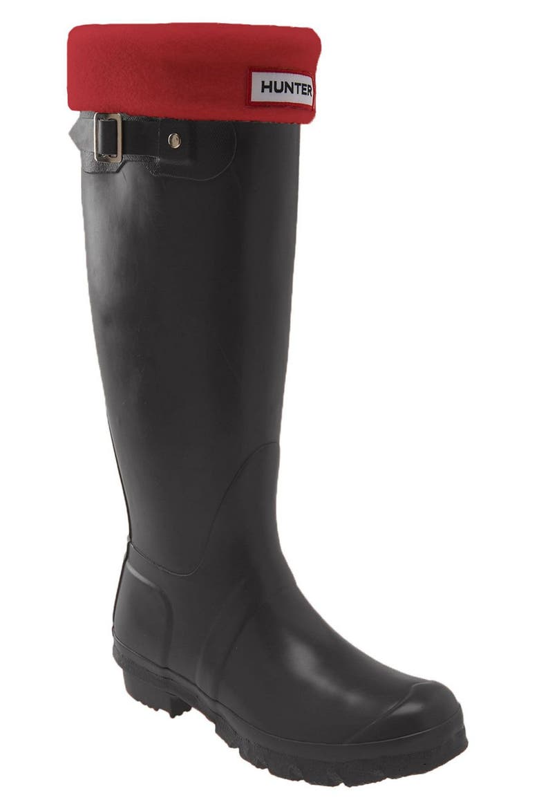 Original Tall Fleece Welly Boot Socks, Alternate, color, RED