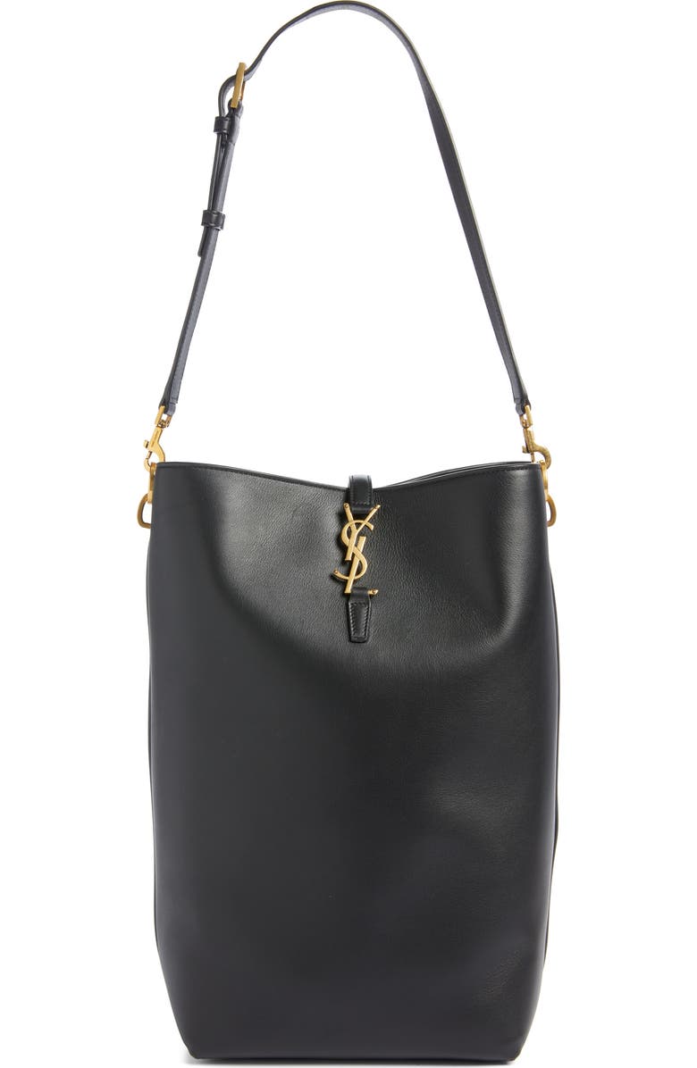 Saint Laurent Le 37 Long Leather Bucket Bag, Main, color,
