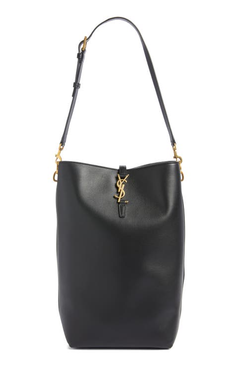 Le 37 Long Leather Bucket Bag