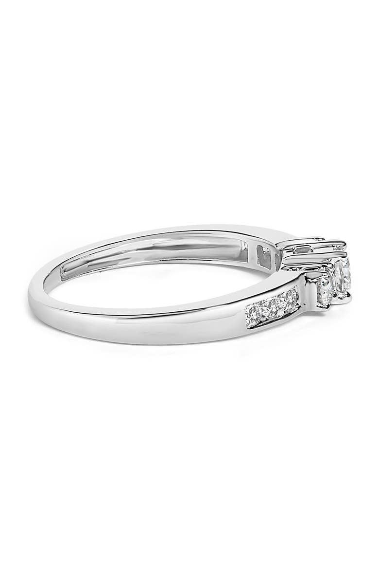10K Gold 1/2 Ctw Diamond Three Stone Ring, Alternate, color, White Gold