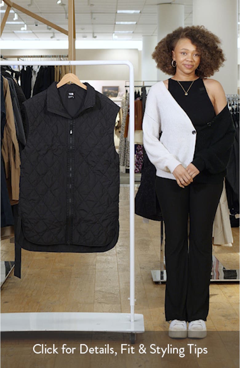 Diamond Peak Water Repellent Quilted Long Vest, sales video thumbnail