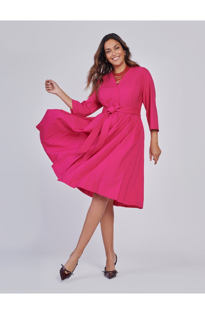 Gabriella Rossetti Luisa Button-Front Tropical Wool Dress, Alternate, color, 