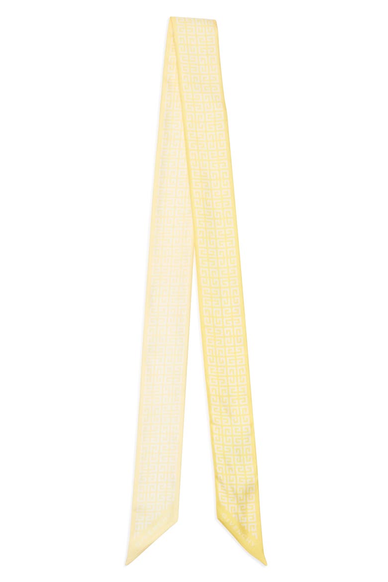 4G Gradient Silk Scarf, Alternate, color, GRADIENT PALE YELLOW