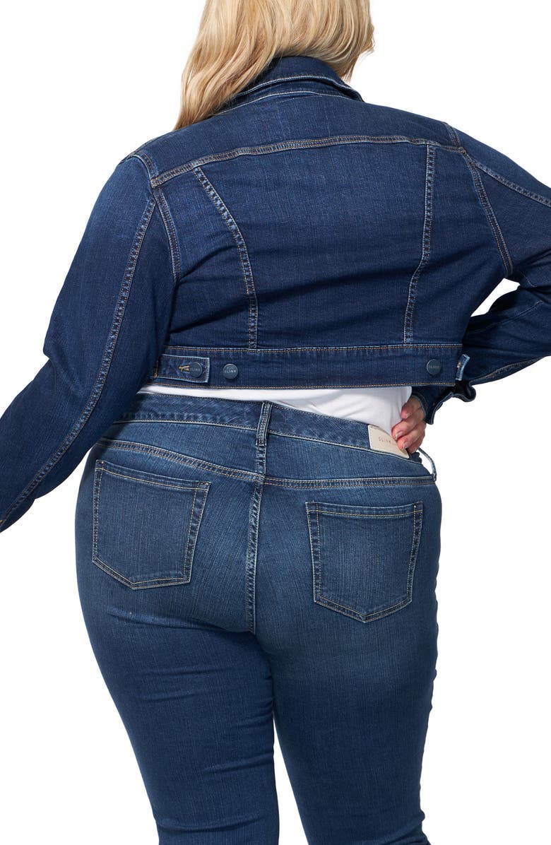 SLINK Jeans Crop Denim Jacket, Alternate, color, Wilma