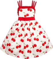 JOE-ELLA Kids' Cherry Print Dress