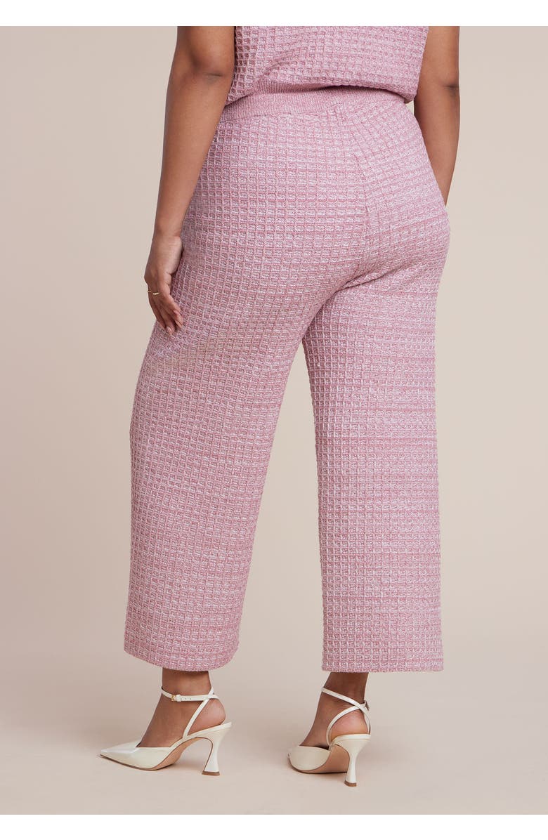 ELOQUII Tweed Effect Sweater Pant, Alternate, color, Dusty Pink