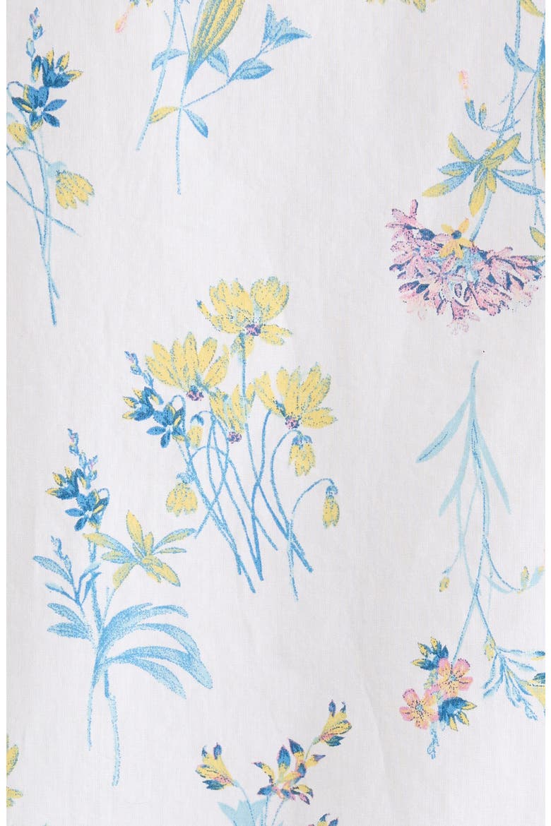 Classic Shirting Short Pajamas, Alternate, color, IVORY- BLUE BOTANICAL STEMS