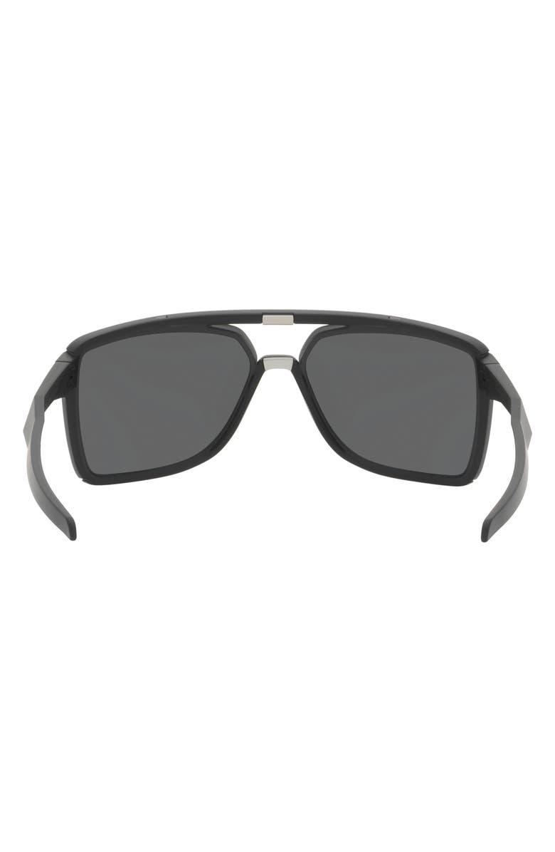 Oakley Castel 63mm Prizm<sup>™</sup> Polarized Oversize Rectangular Sunglasses, Alternate, color,