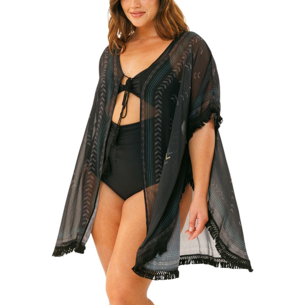 Biliblond Kaftan Eye Gallabia In Black
